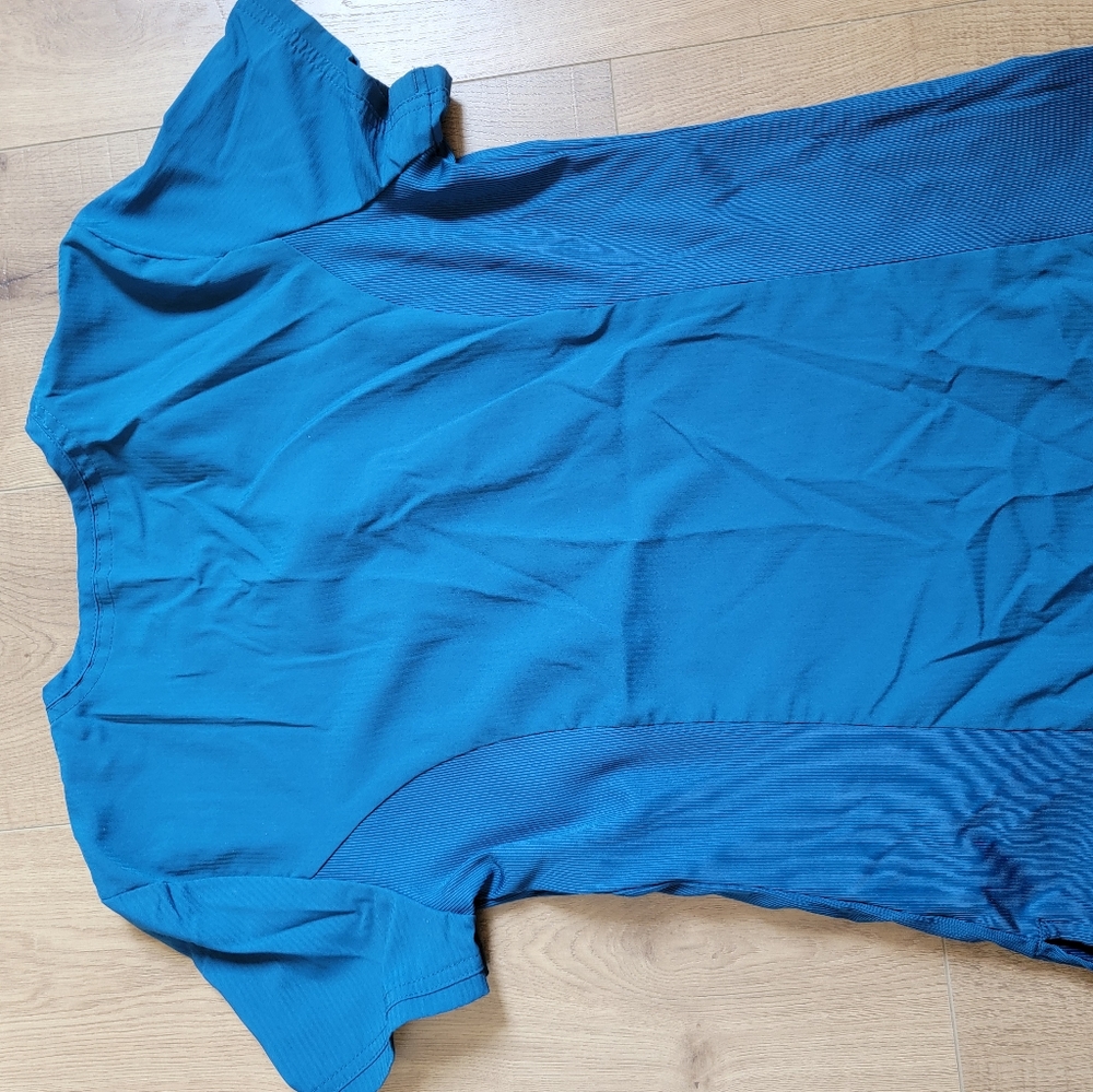 Blue scrub shirt